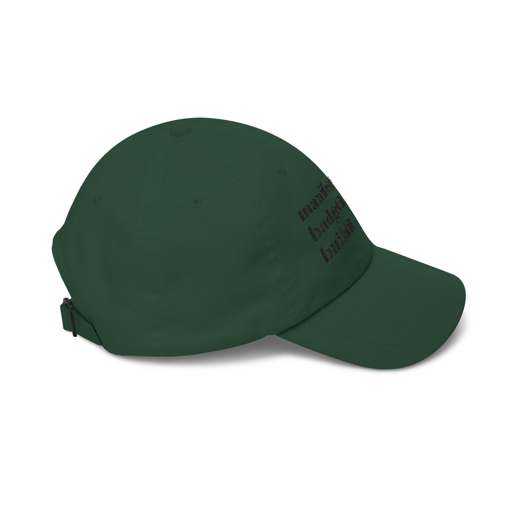 Manifest It Dad Cap – "manifest it. budget it. build it." Embroidered Baseball Hat