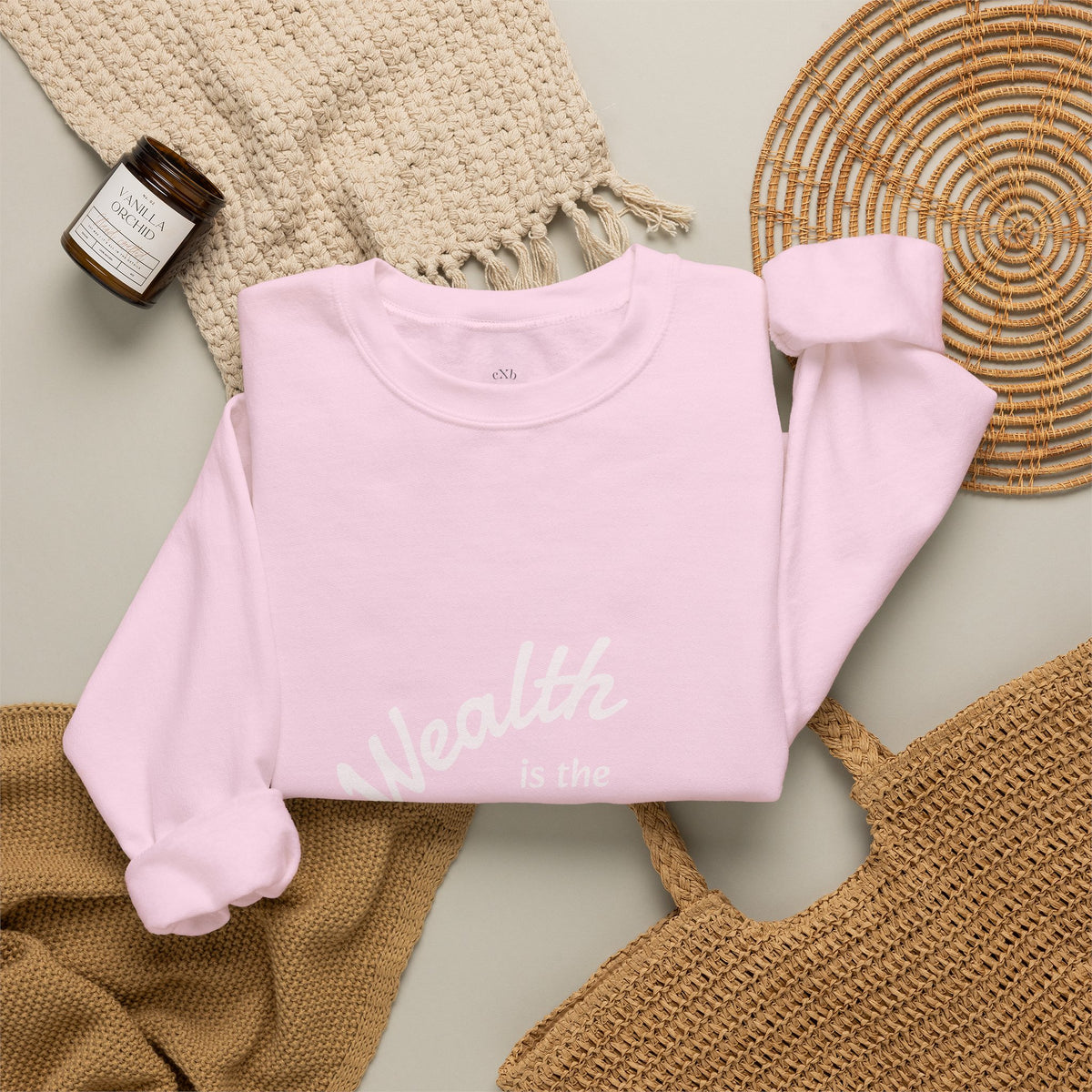 Wealth is the Vibe Sweatshirt | Motivational Minimalist Crewneck