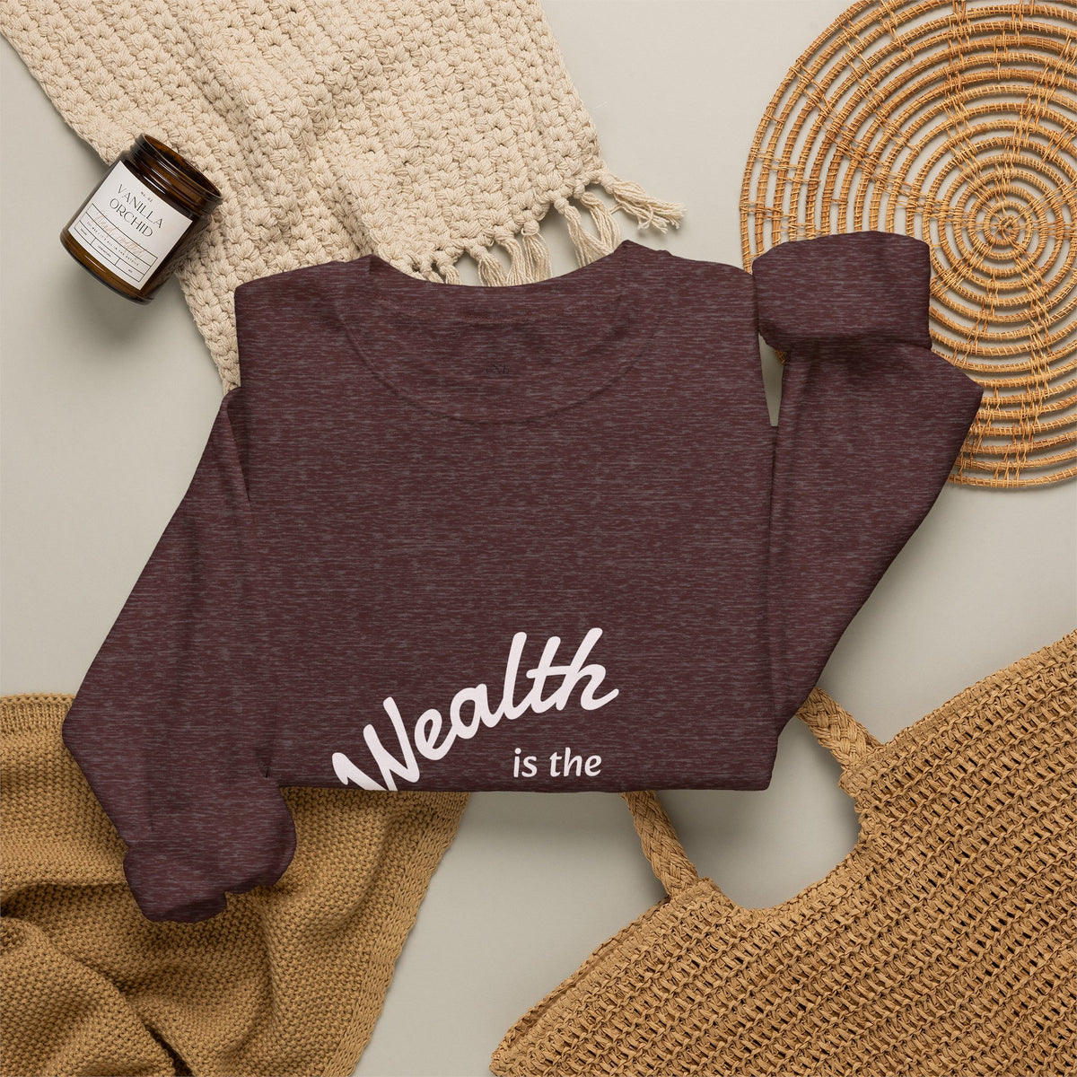 Wealth is the Vibe Sweatshirt | Motivational Minimalist Crewneck