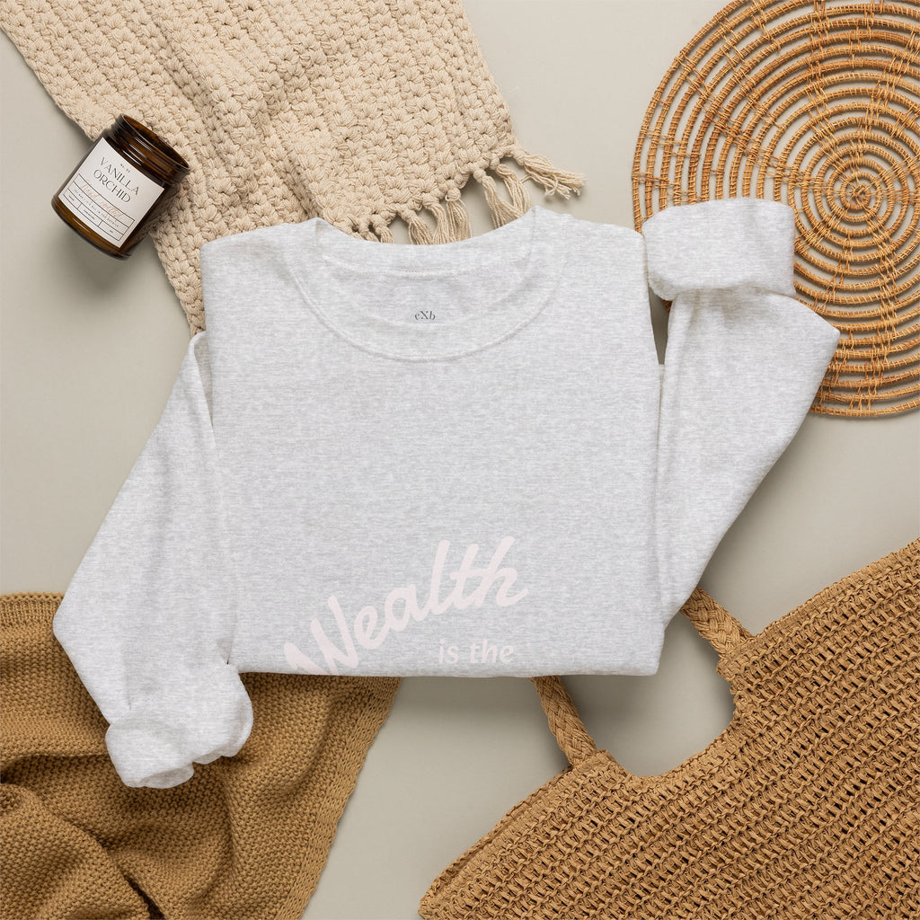 Wealth is the Vibe Sweatshirt | Motivational Minimalist Crewneck