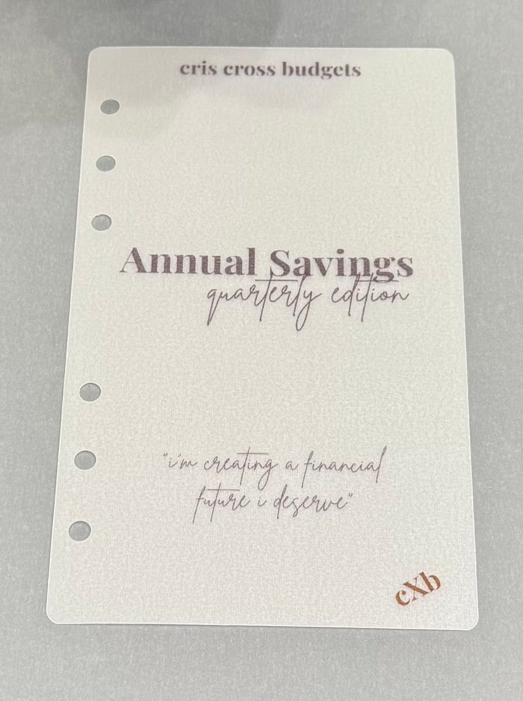 A6 Annual Savings- Quarterly Edition